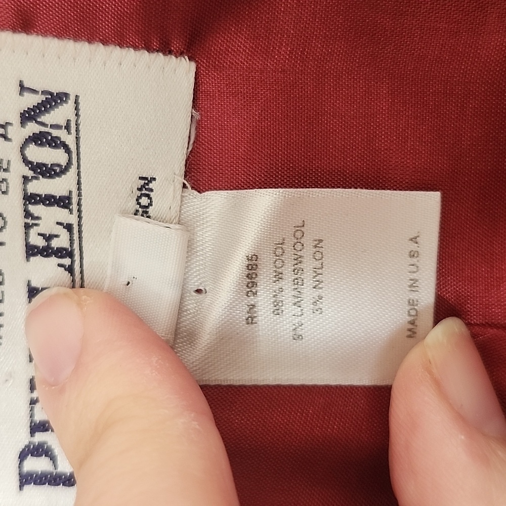 Pendleton Red Wool Lambswool Double Button Blazer… - image 6